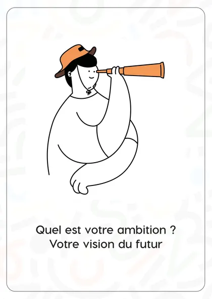 Carte The Beginning : « Quelle est votre ambition ? Votre vision du futur »
